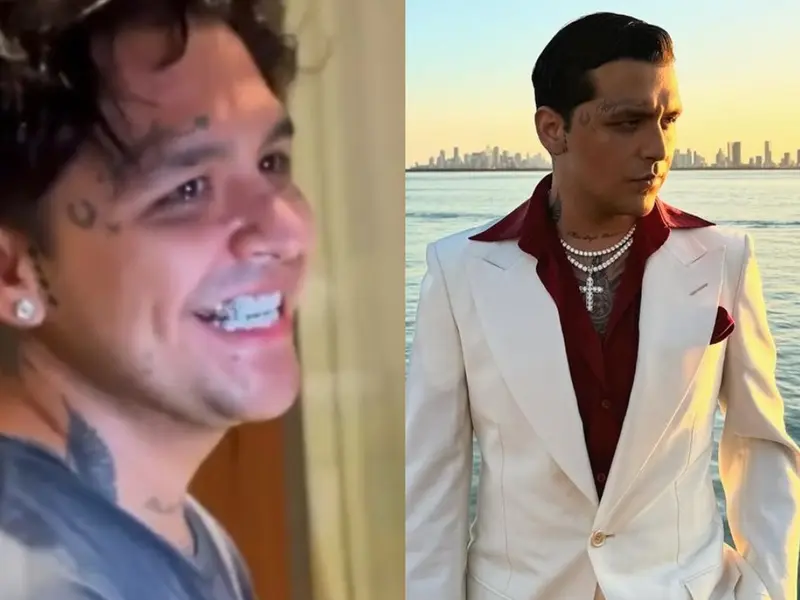 Christian Nodal sorprende con nueva dentadura de diamantes; éste es su precio
