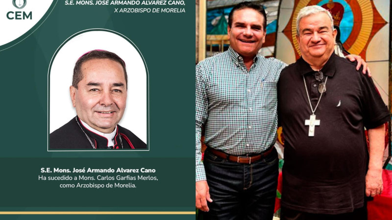 José Armando Álvarez Cano, nuevo arzobispo de Morelia tras renuncia de Carlos Garfias